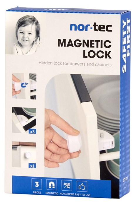 Nor-tec magnetiskt lås 3 stk