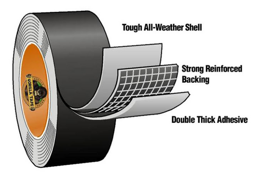 Gorilla Silvertejp 48mm svart