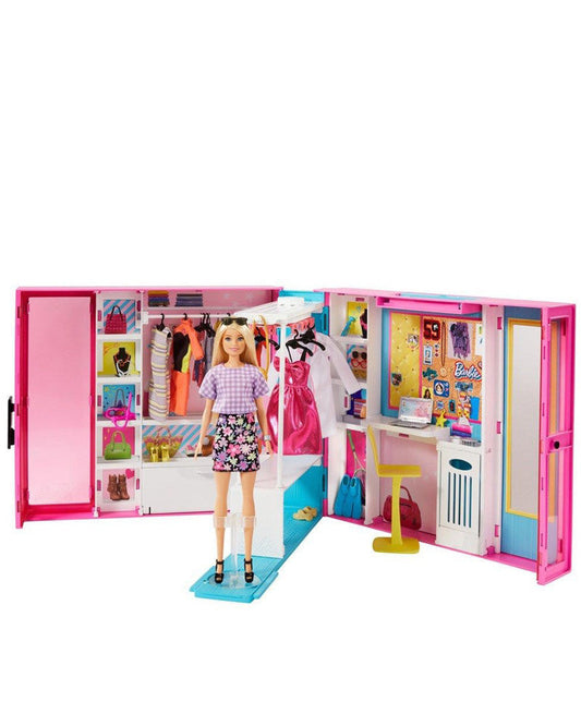 Barbie Dream Closet - garderobesæt med dukke og tilbehør