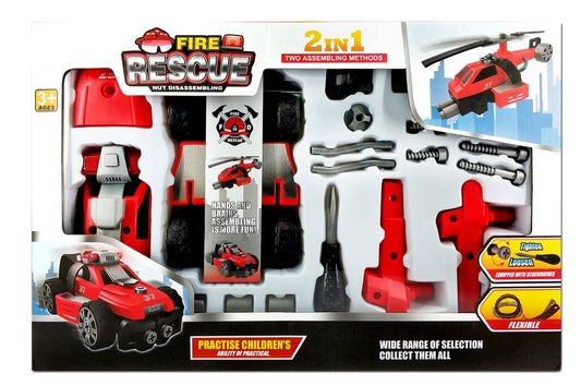 Byggsats brandbil och helikoptrar