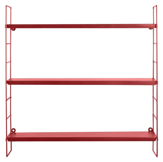 DAY Væghylde m/3 hylder 58x16x58cm rød