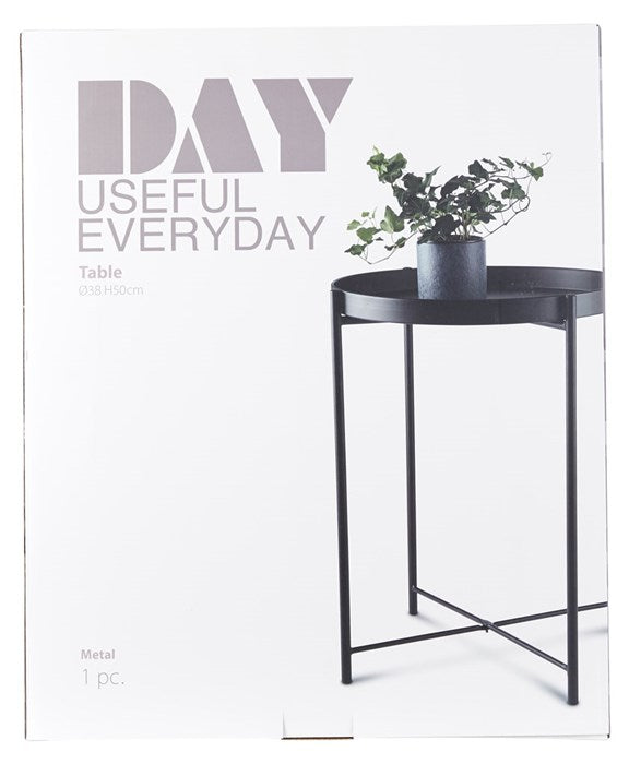 DAY Bord Ø38H50cm svart