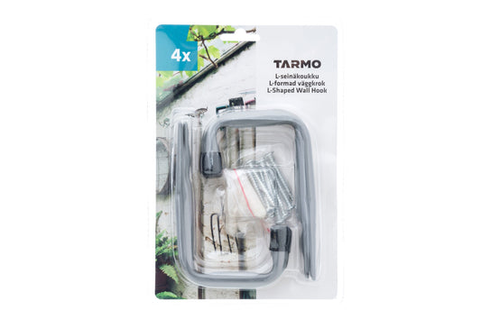 Tarmo Väggkrok L-formad 4 st. storlek S