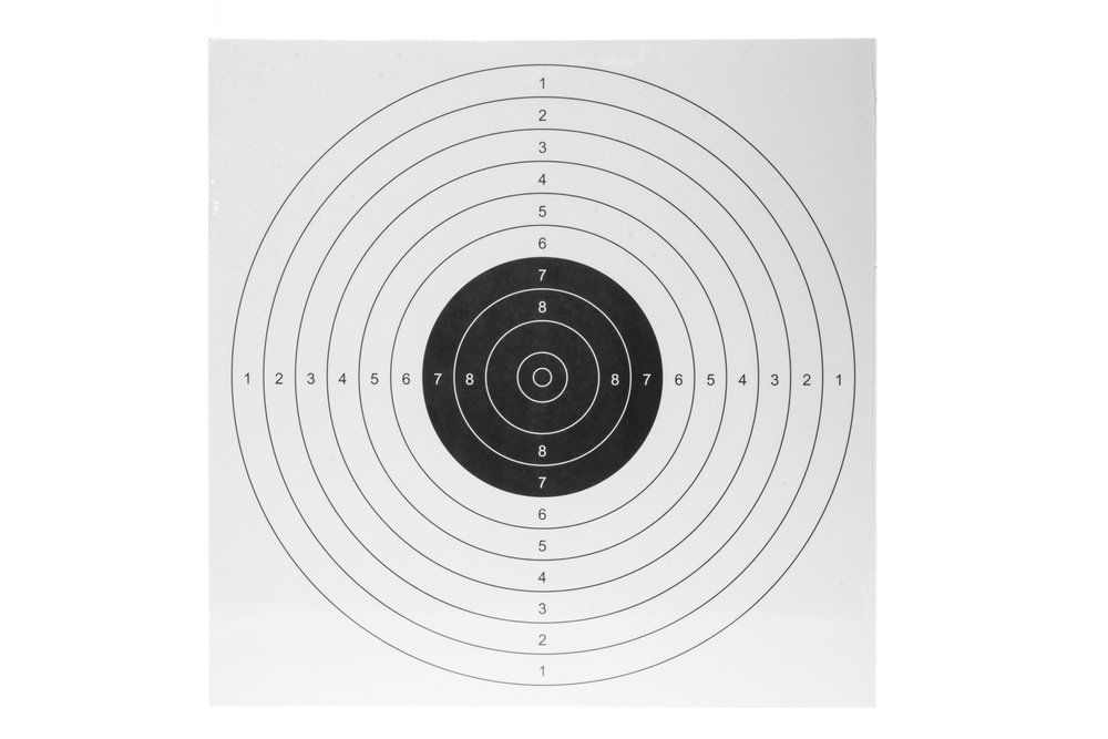 Atom Luftpistolsmål 40x40 cm 20stk