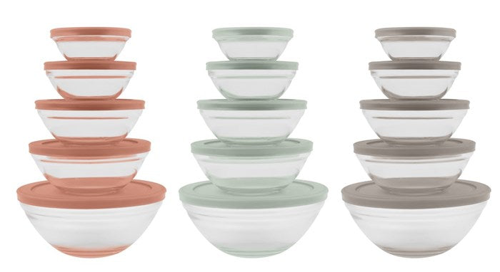 Skål med låg 5 dele