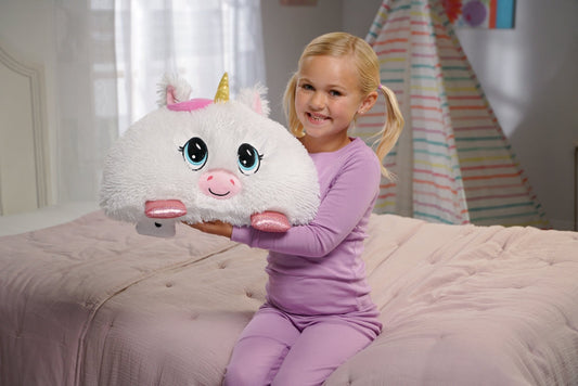 Happy Nappers fluffaluff pude - white unicorn
