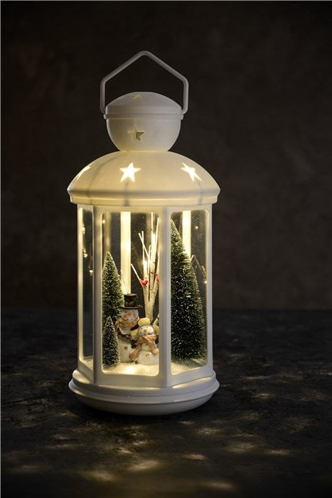 Day Lanterne m/7 led roterende lys h42cm m/batteriboks