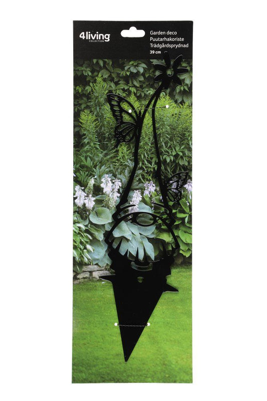 4Living Trädgårdsdekoration av metall, tomte 39 cm Ass. 1st