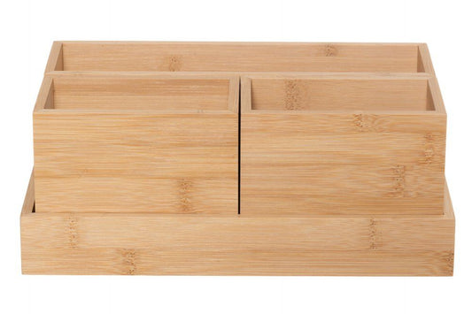 4Living Förvaringslådor, bambu 4 delar