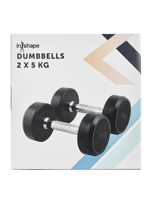 Inshape handvikter 2x5kg svart