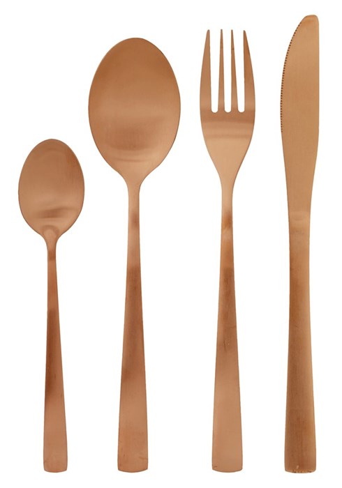 Day Bestickset matt koppar 16 delar