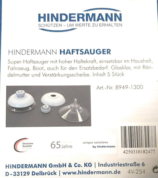 Hindermann Sugkoppar 50 mm 5-pack 8949-1300