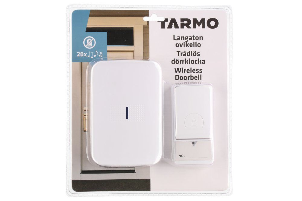 Tarmo Trådlös dörrklocka med kinetisk knapp