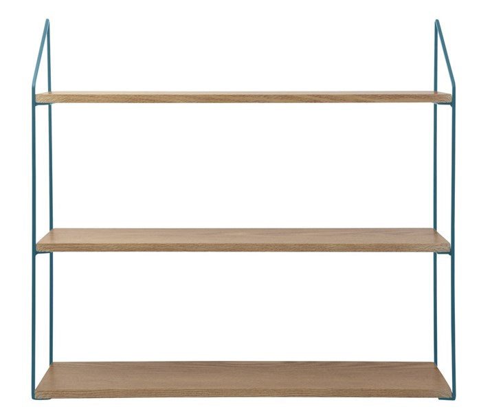DAY Væghylde m/3 hylder BLUE/WOOD