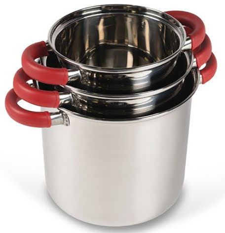 Kampa Grydesæt 3 stk & dørslag Rustfrit stabelbart