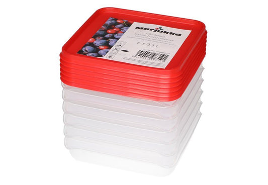 Marjukka Matlåda av plast, 0,3 l/ 6-pak