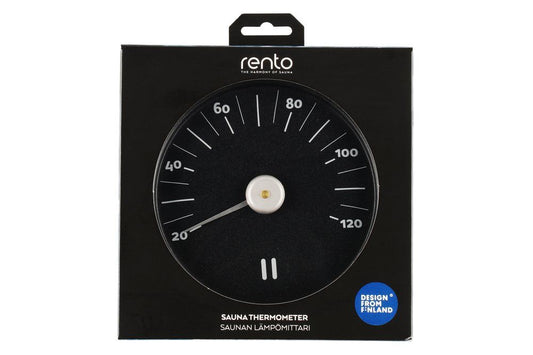 Rento Sauna termometer aluminium sort