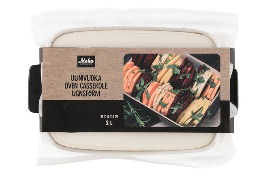Maku Ovnform, keramisk, med låg 2 L