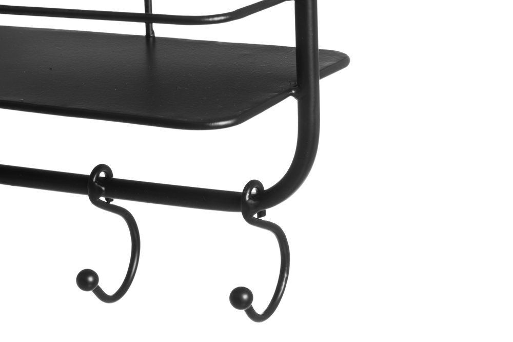 4Living Metallhylla i två våningar, med krokar