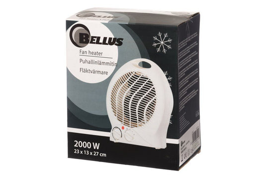 Bellus Fläktvärmare 2000W Vit