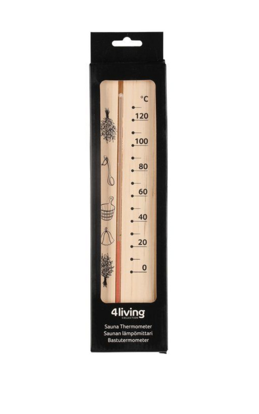 4Living sauna termometer træ