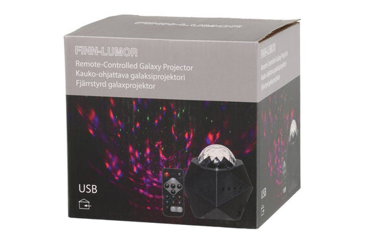 Finnlumor Galaxy Projektor fjärrstyrd USB