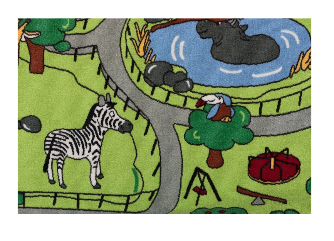 4Living lekmatta med djurparkstema Zoo 100x150cm