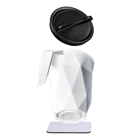 Silwy Magnetisk kaffemugg med lock - High-Tech 35 cl vit