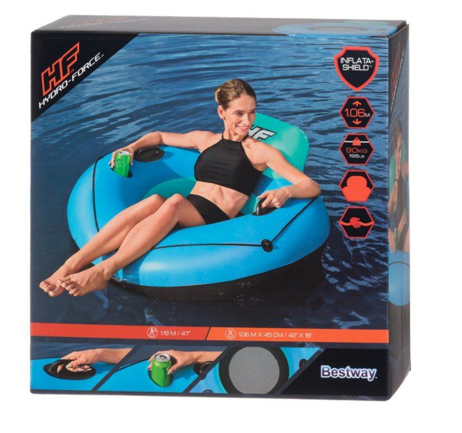 Bestway Flytstol Rapid Rider med nätbotten