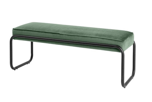 Day Bænk i grøn velour 110x42cm