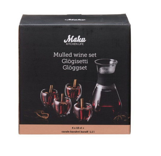 Maku Gløggsæt med karaffel 1,1L og 4 glas