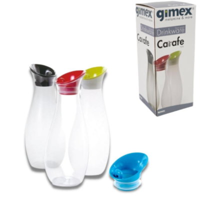 Gimex karaff med svängbart lock blandade färger, 1 liter