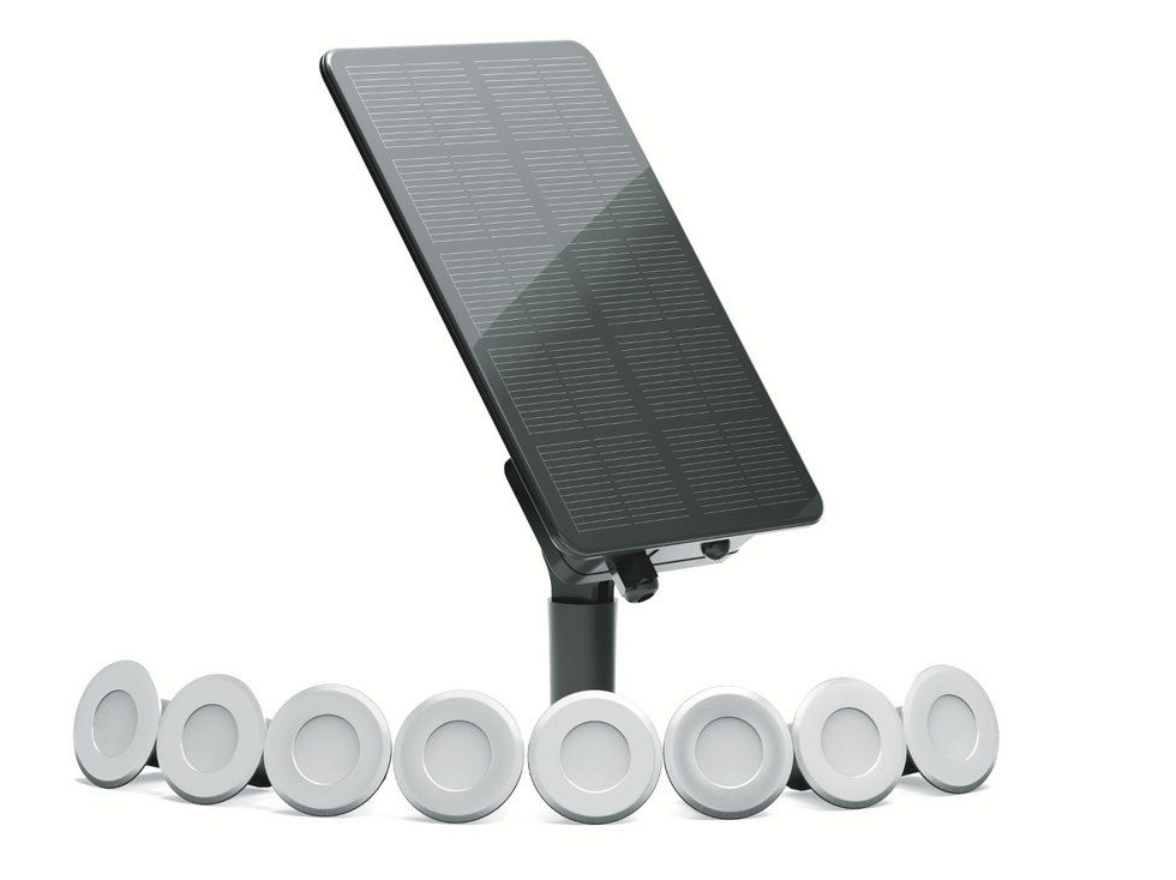 Tarmo Terrassbelysning, sol, 8 st. 3 W 8 x 25 lm IP68