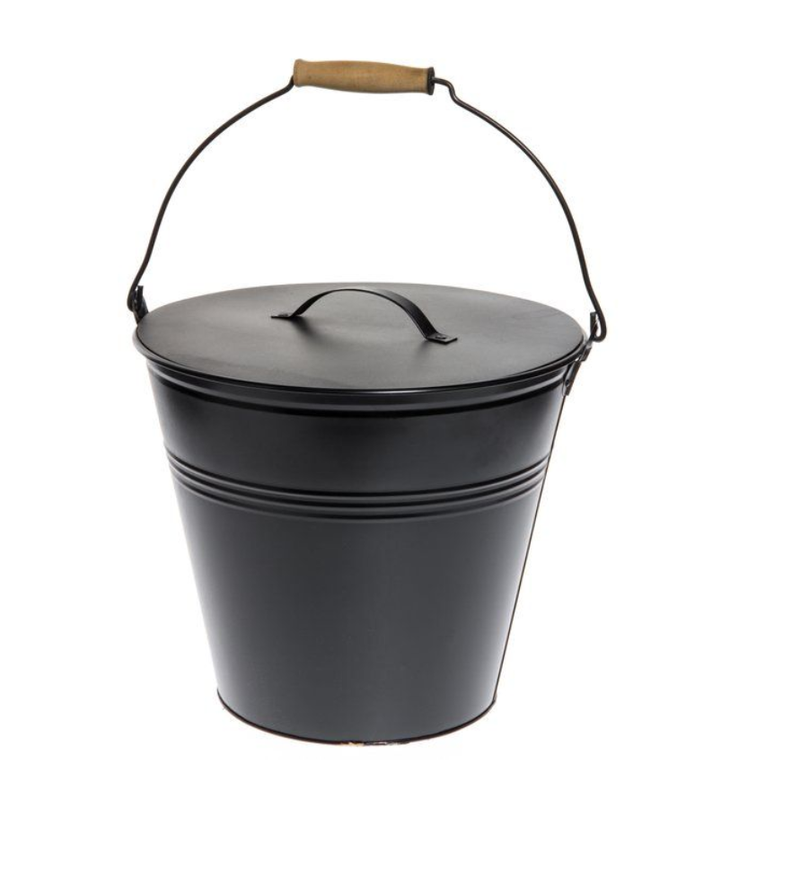 Askhink, svart, med lock