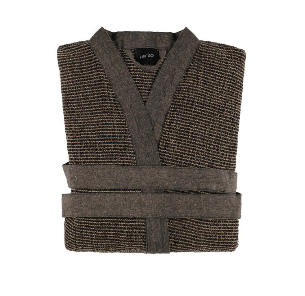 Rento Badekåbe Kenno L/XL sort/beige