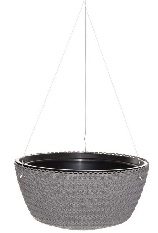 4Living Ampel Magnolia jersey, grå 30 cm