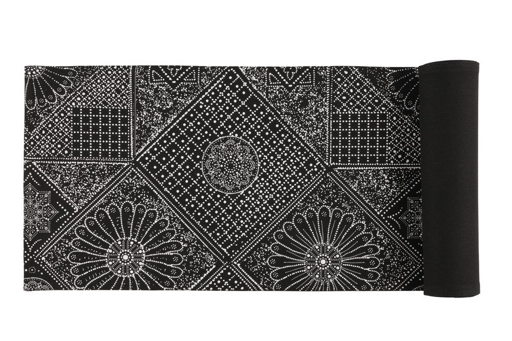 4Living Bordløber Chic sort 35x140 cm