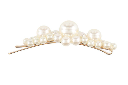 Mineas Hårnålset med pärlor naturvitt