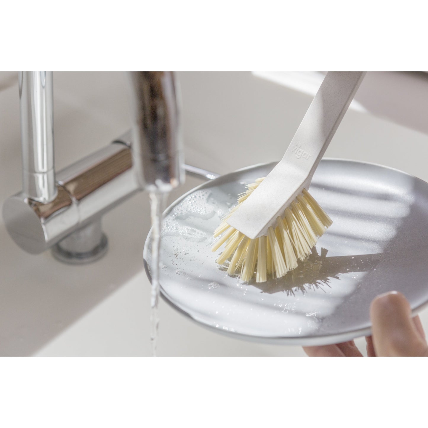 Vigar Opvaskesæt Zeroline Lysegrå 4 dele