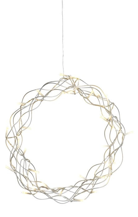 Day Julekrans m/40led m/adapter + timer ø35cm