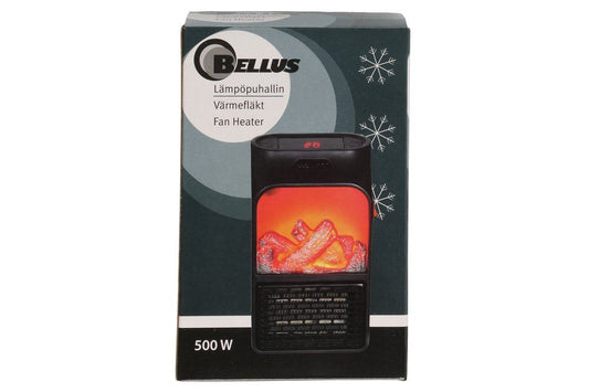 Bellus Värmefläkt Eldstad till vägguttaget 500W