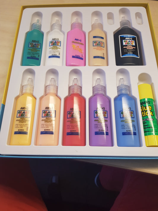 Amos - glasmaling glasdeko - gavesæt