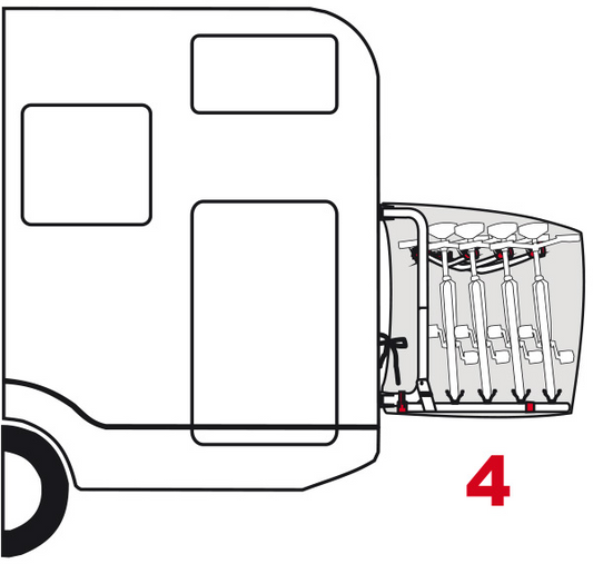 Fiamma Bike Cover cykelskydd med ficka 1-4 cyklar