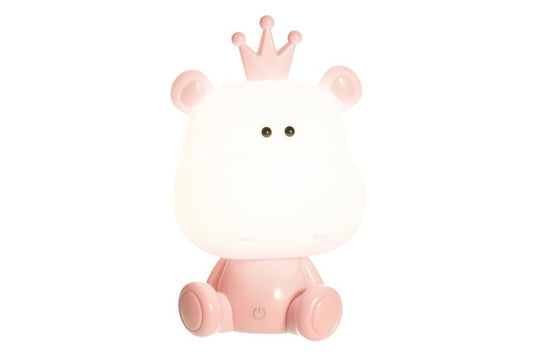 Dimbar touchlampa Flodhäst rosa