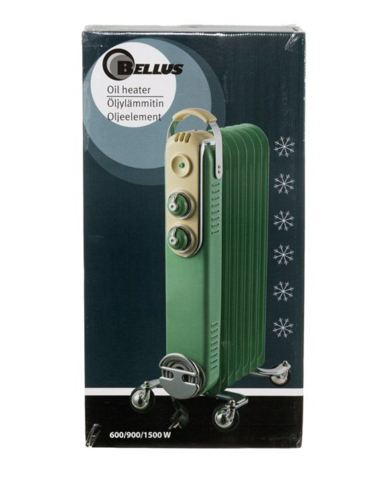 Bellus Olievarmer Retro grøn 1500W