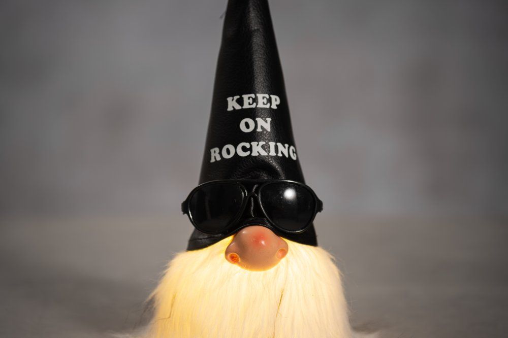 Winteria Julemanden Keep on rocking med LED-lys 40 cm