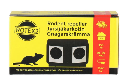 Rotex-2 Gnagarskrämmare med ultraljud 150m