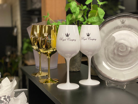 Royal Camping Vinglas Hvid 4-pak.