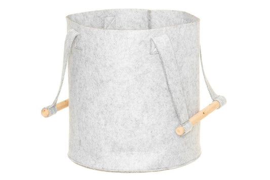 Förvaringskorg för ved, filt