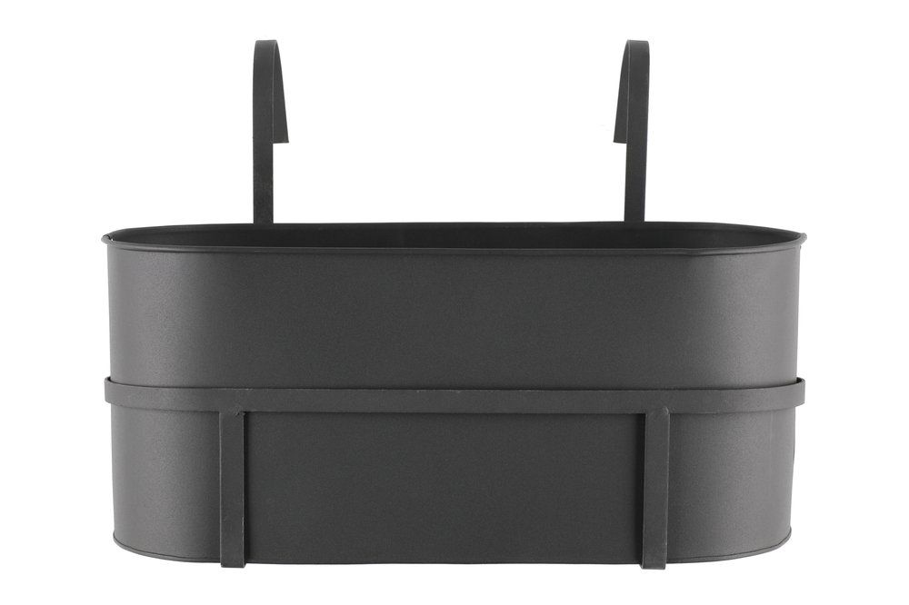 4Living Blomsterkasse med bøjle, grå 3 stk